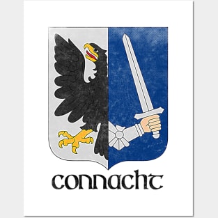 Connacht  / Irish Vintage Style Crest Coat Of Arms Design Posters and Art